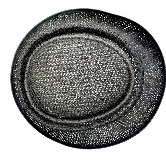 Lot 10 Adult Pork Pie Perforated Hat Black Stage Costume Cosplay Recital Show - Picture 2 of 7